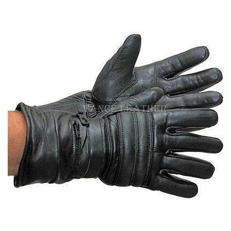Vance VL419 Men's Black Winter Leather Gloves
